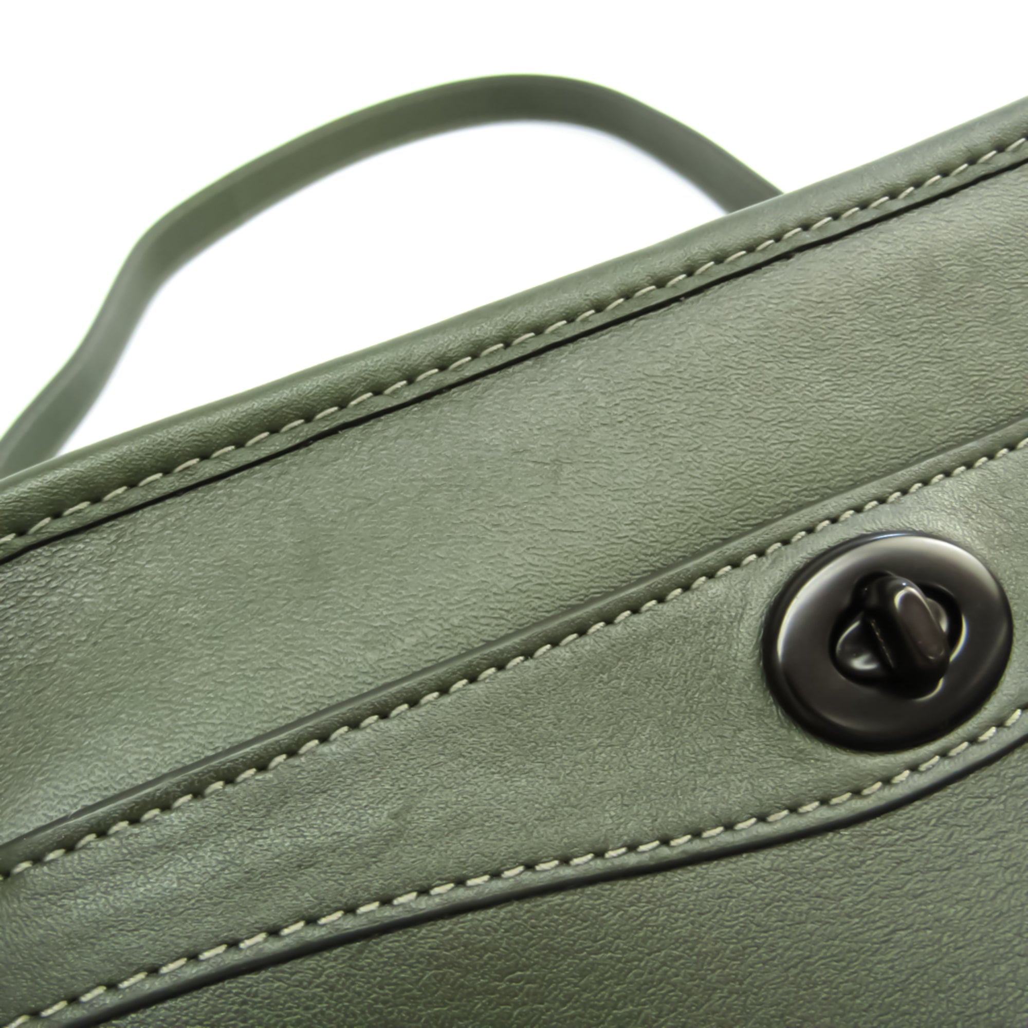 Leather Shoulder Bag Khaki V17394