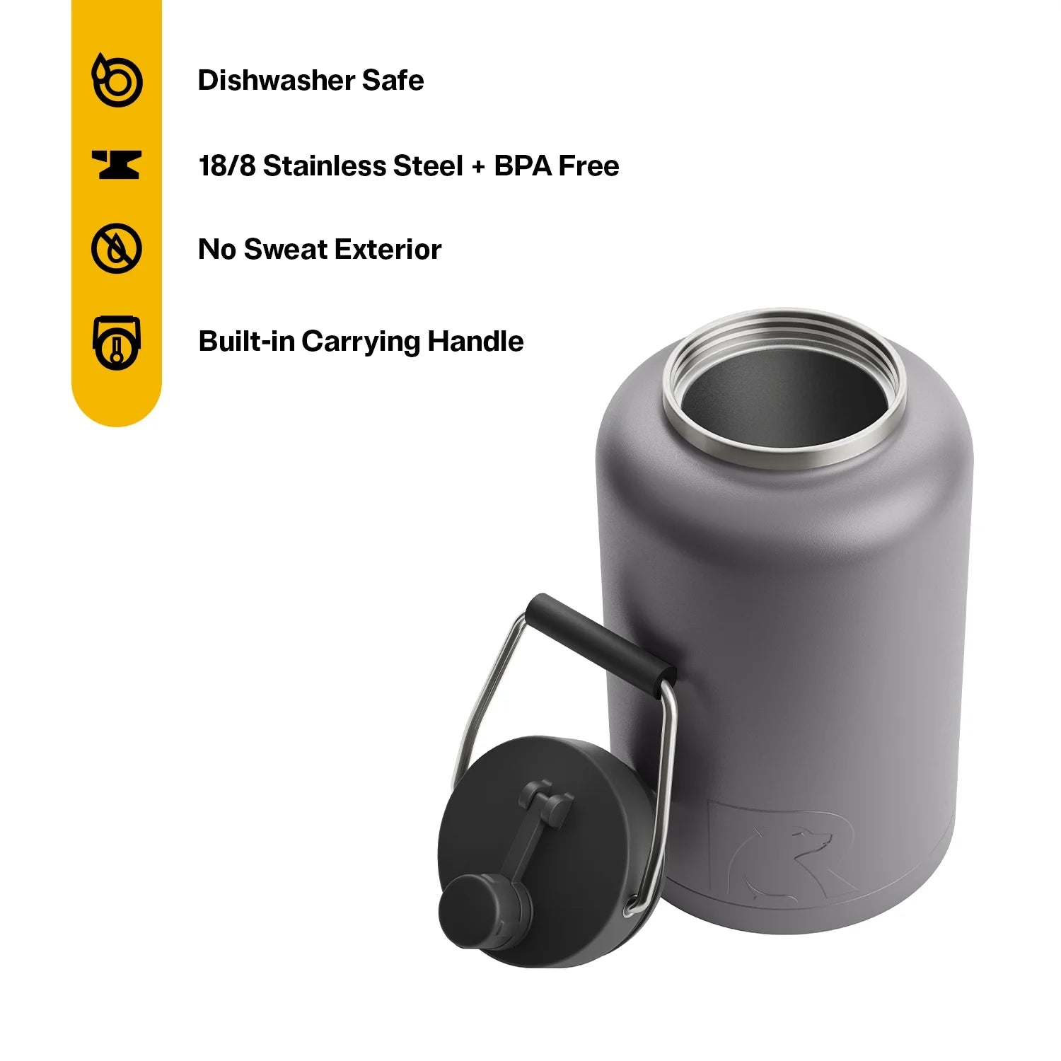 Graphite Stainless Steel Insulated Jug B417