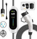 Portable EV Charger with NEMA 6-20 Plug and 5-15 Adapter Q11285