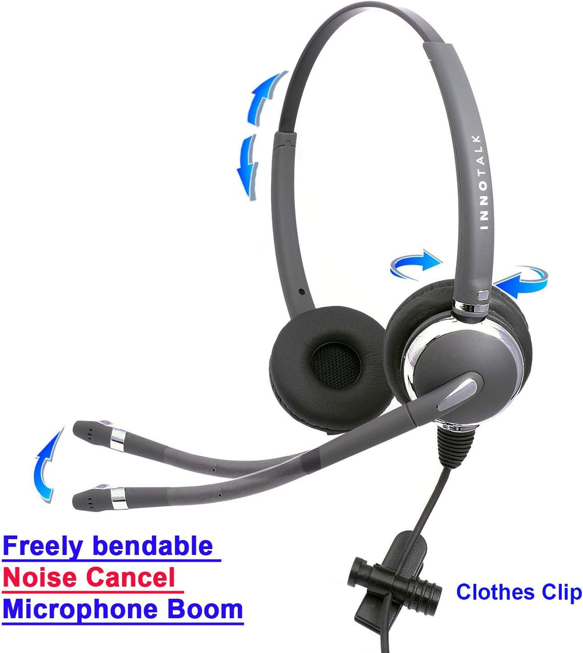 Noise Cancelling Binaural Headset with Quick Disconnect Cord Q16038