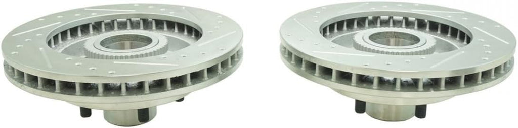 Metallic Brake Pad & Drilled Slotted Coated Rotors B5260