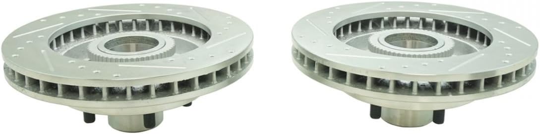 Metallic Brake Pad & Drilled Slotted Coated Rotors B5260