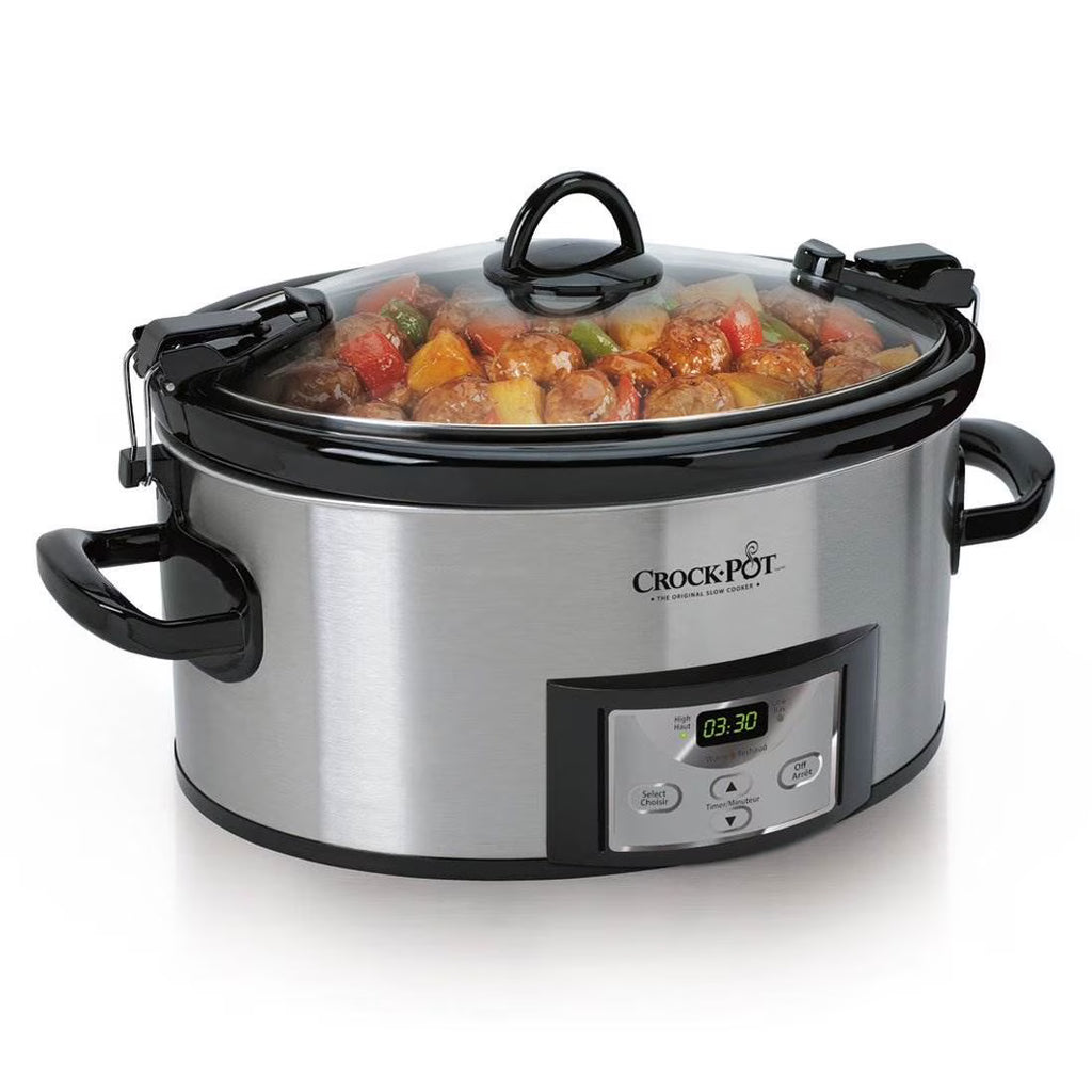 6 Quart Oval Slow Cooker Stainless Steel P619939