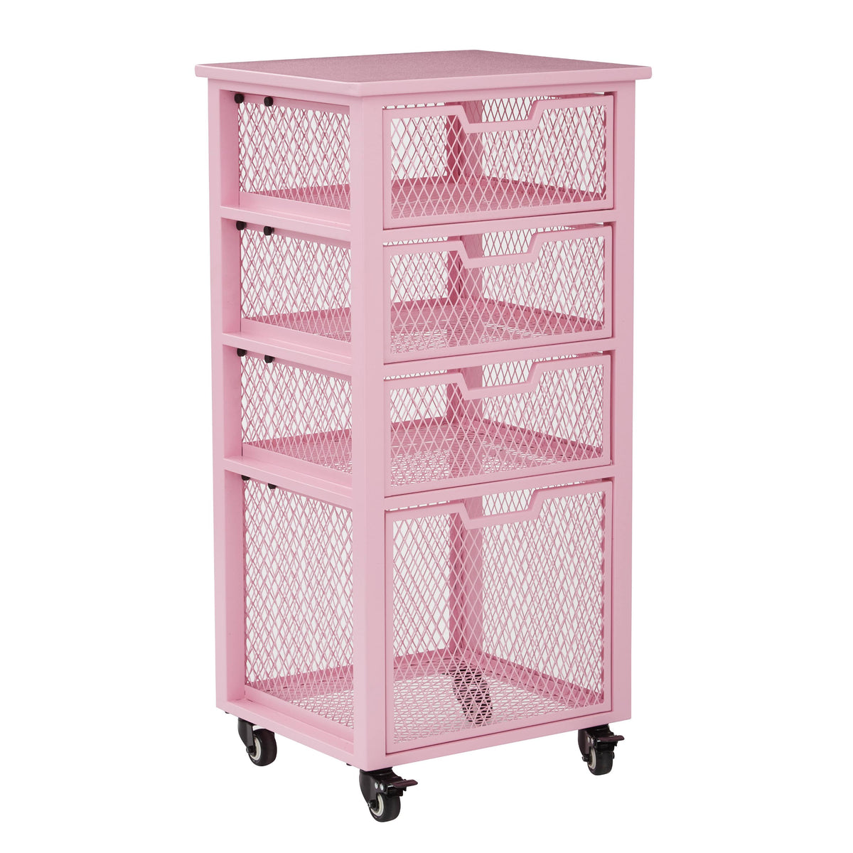 White 4 Drawer Rolling Cart F38233