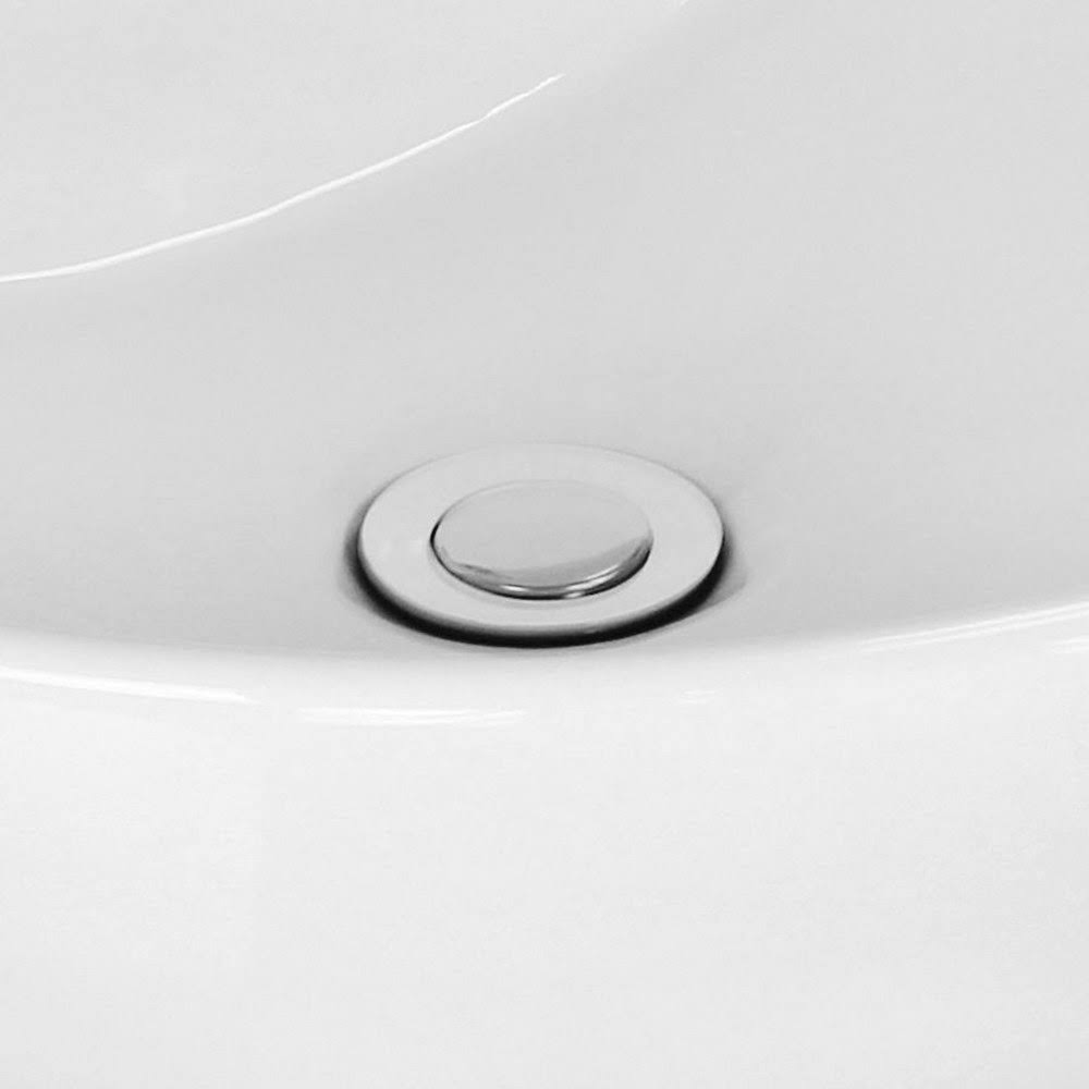 White Oval Undermount Sink Set M260327