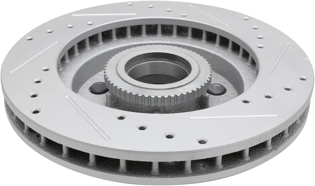 Metallic Brake Pad & Drilled Slotted Coated Rotors B5260