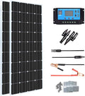 200W 12V Monocrystalline Solar Panel Starter Kit with 20A Charge Controller D130