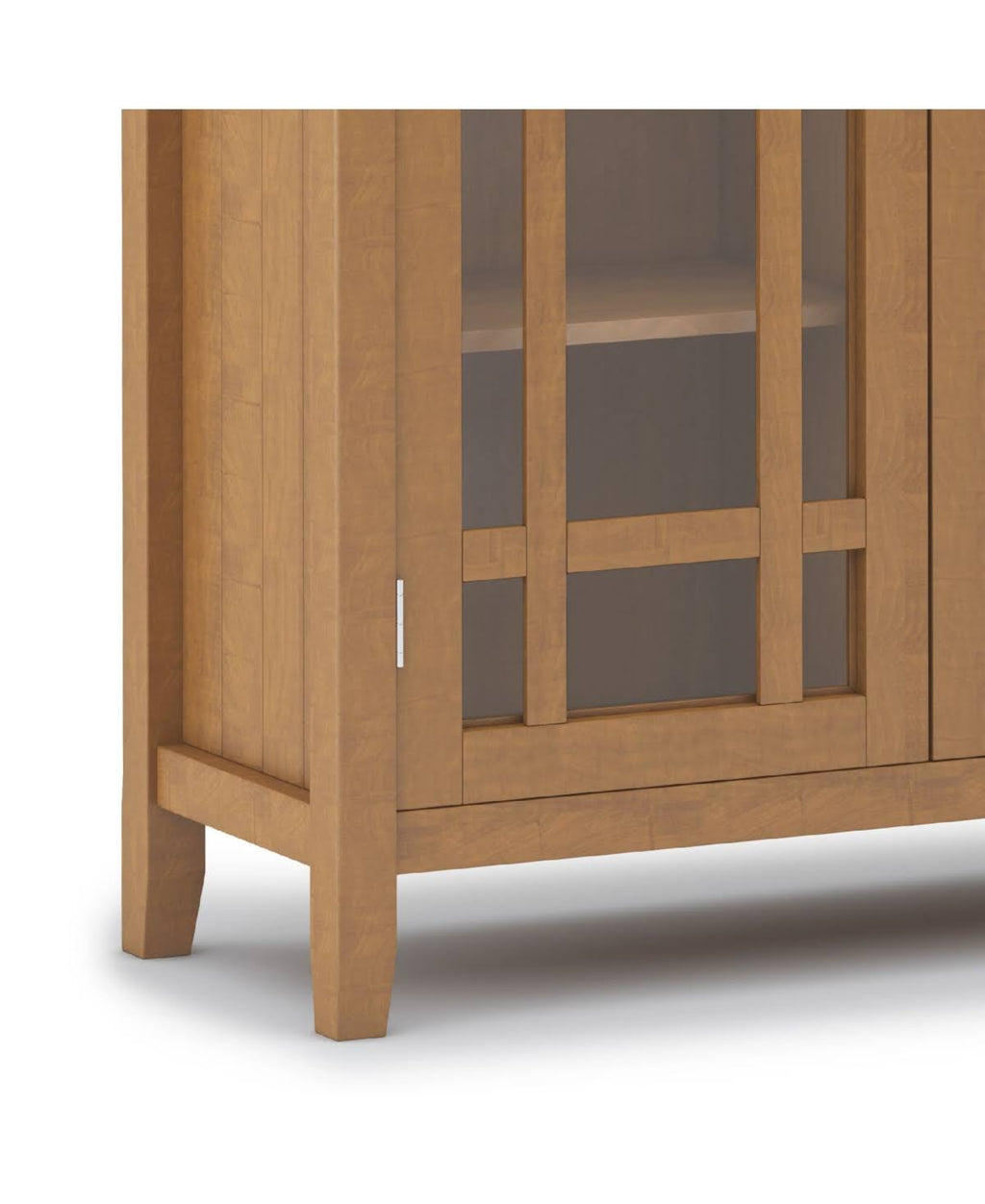 Solid Wood Medium Storage Cabinet in Light Golden Brown M9236