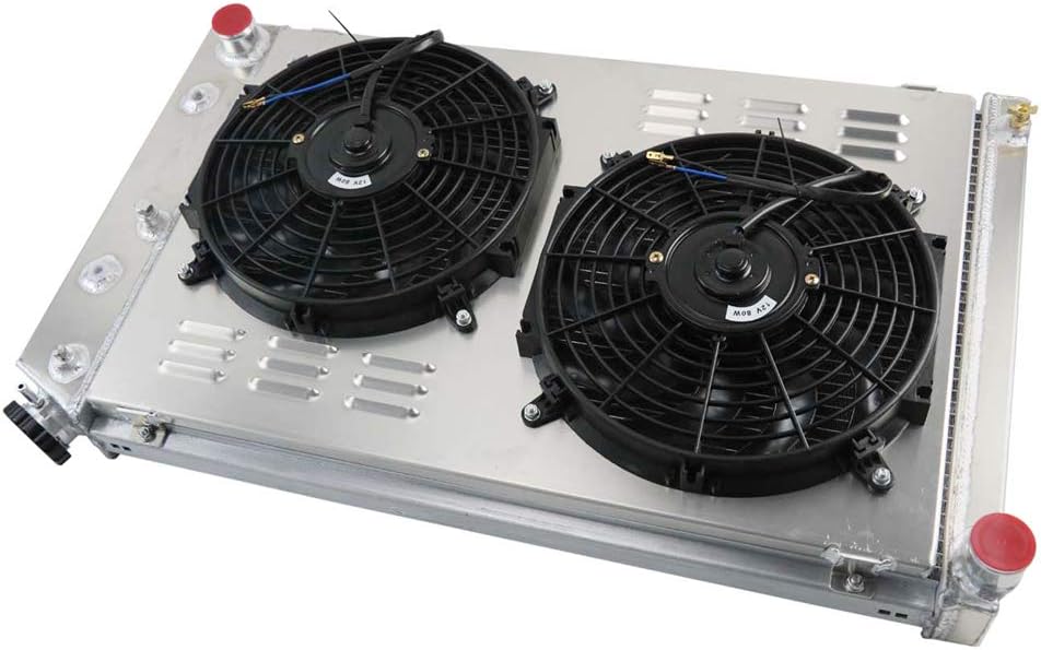 3 Row Aluminum Radiator with Fan Shroud and Thermostat Kit, 32 Overall Width X607