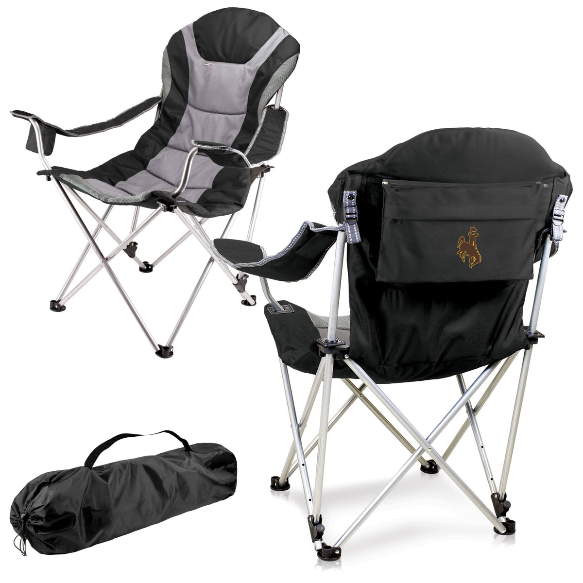 Black Reclining Camp Chair X144503