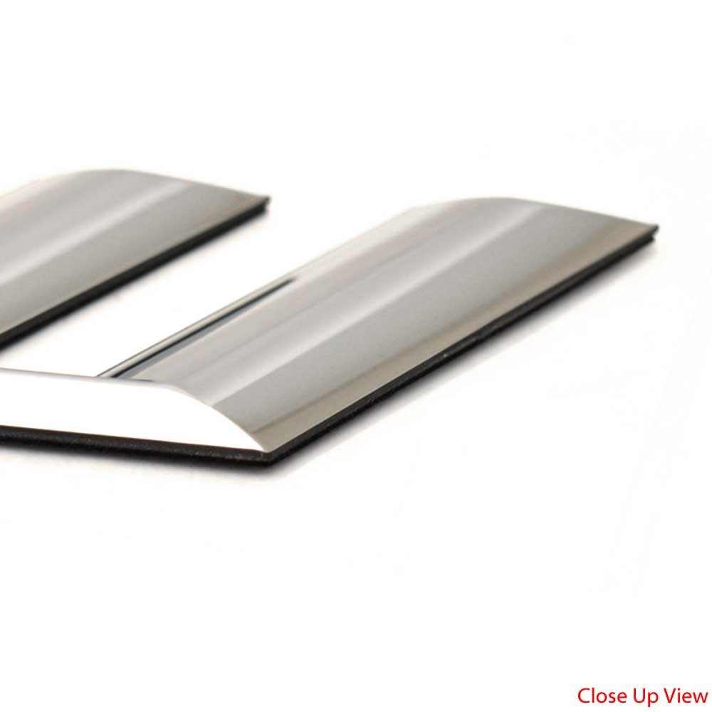 13 3/4 Inch Silver Hard Plastic Raised Decal E66396