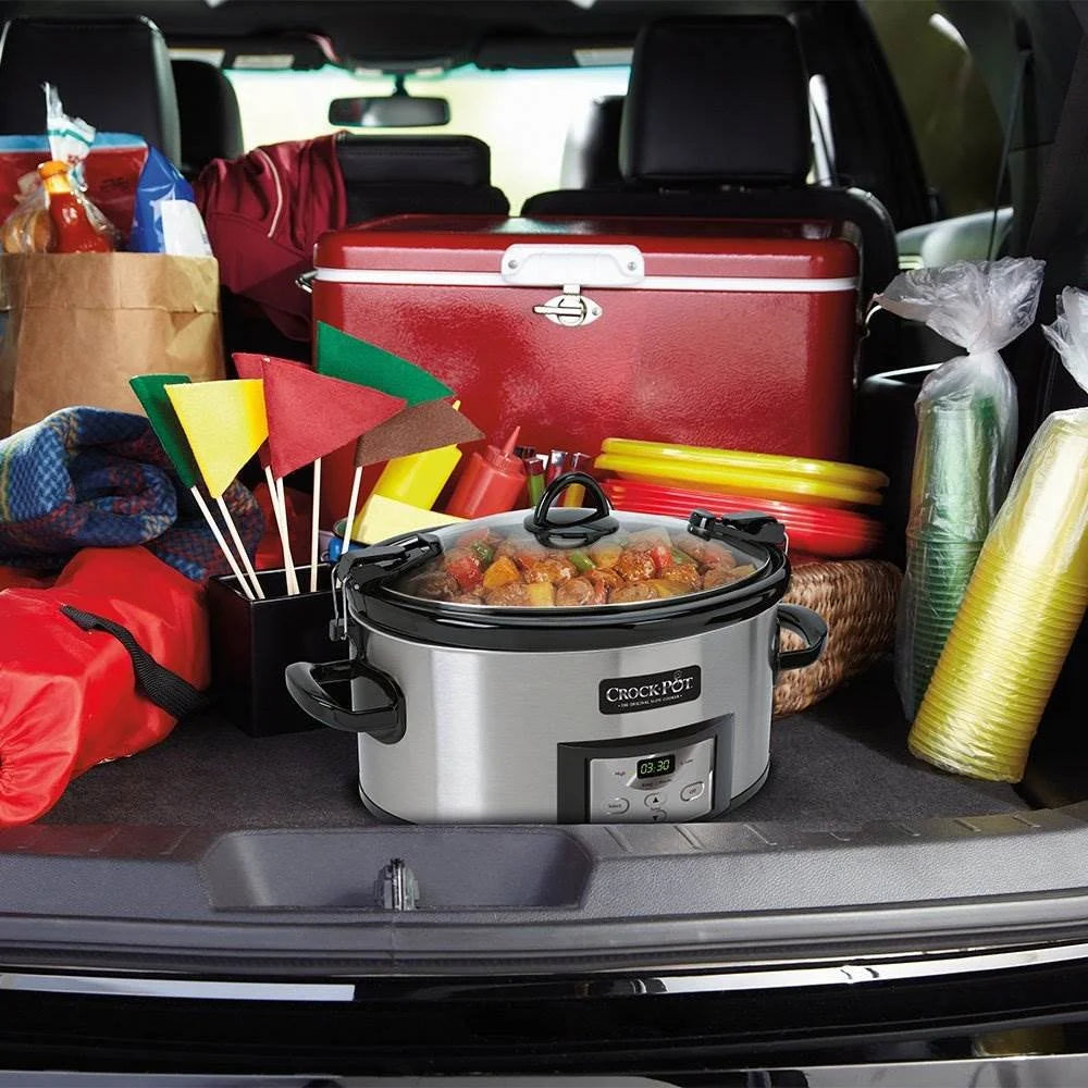 6 Quart Oval Slow Cooker Stainless Steel P619939