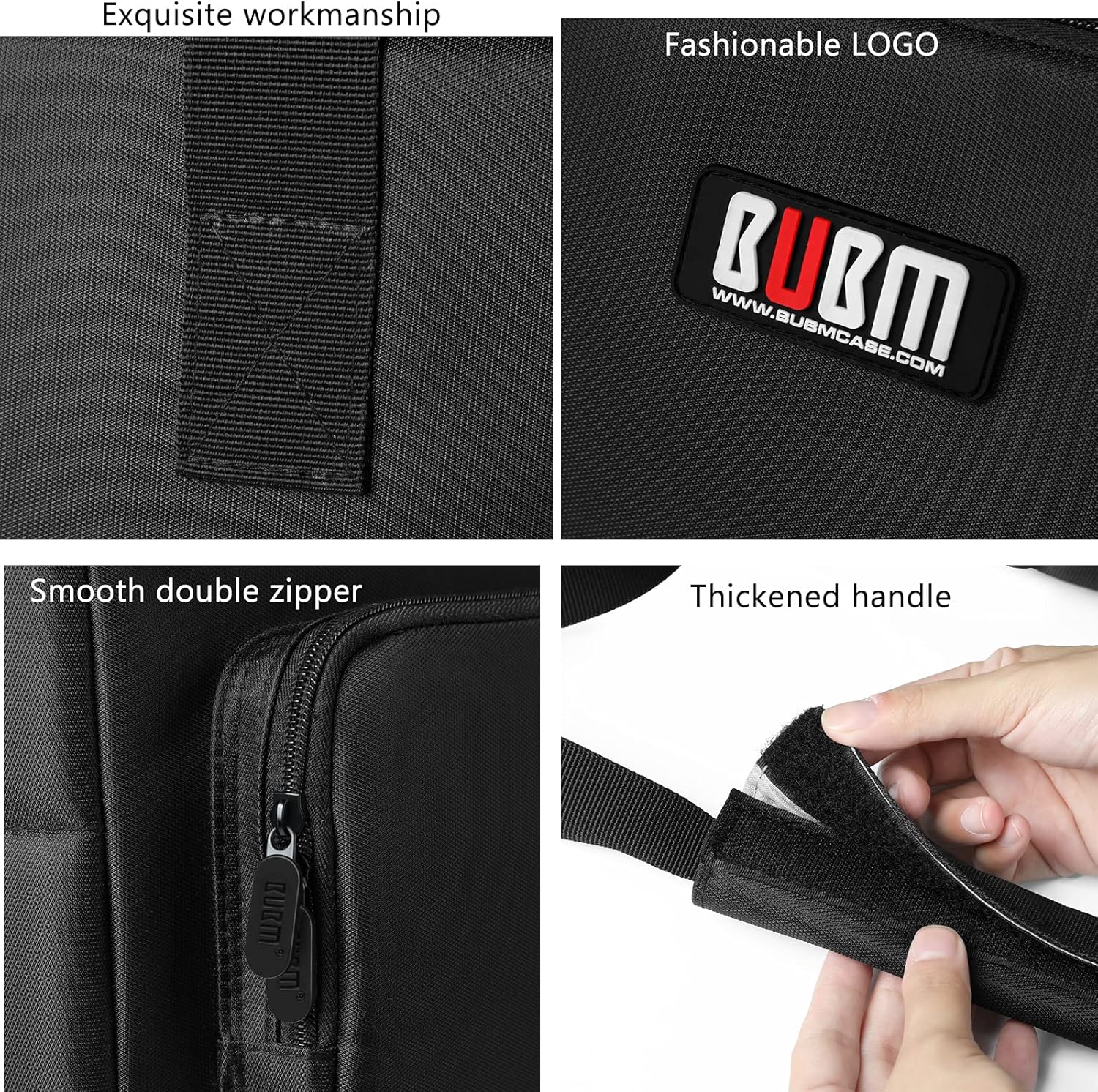 Black Rolling PC Travel Storage Tote Bag with Wheels for Tower Case, Monitor up to 27 inch, Keyboard, Headphone and Mouse Z185952