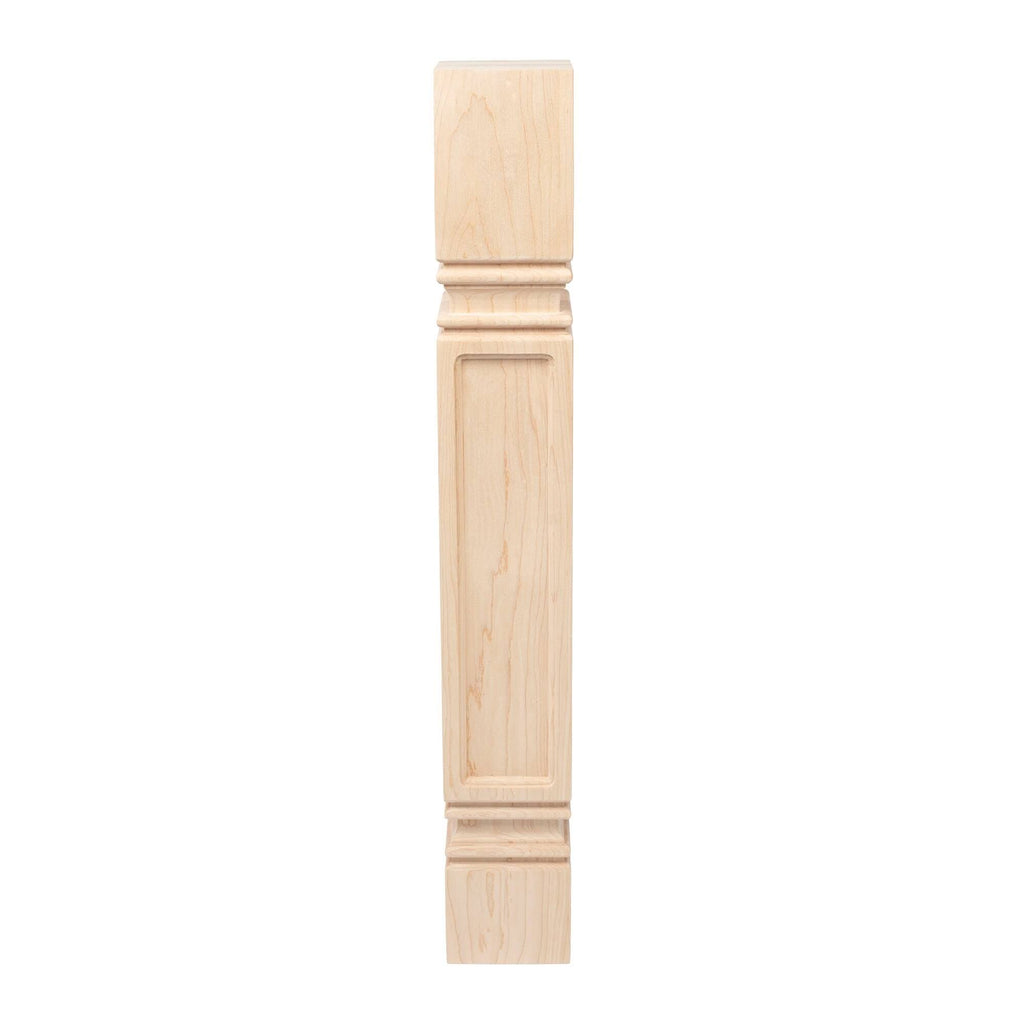 Unfinished Solid Hard Maple Kitchen Island Leg W962