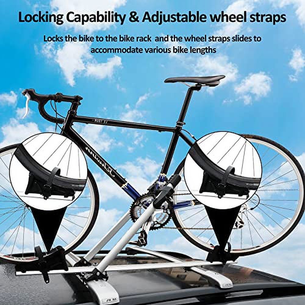 Universal Roof Mount Bike Rack, Fork Mount Bike Carrier, Aluminum, 1 Bike Capacity L697022