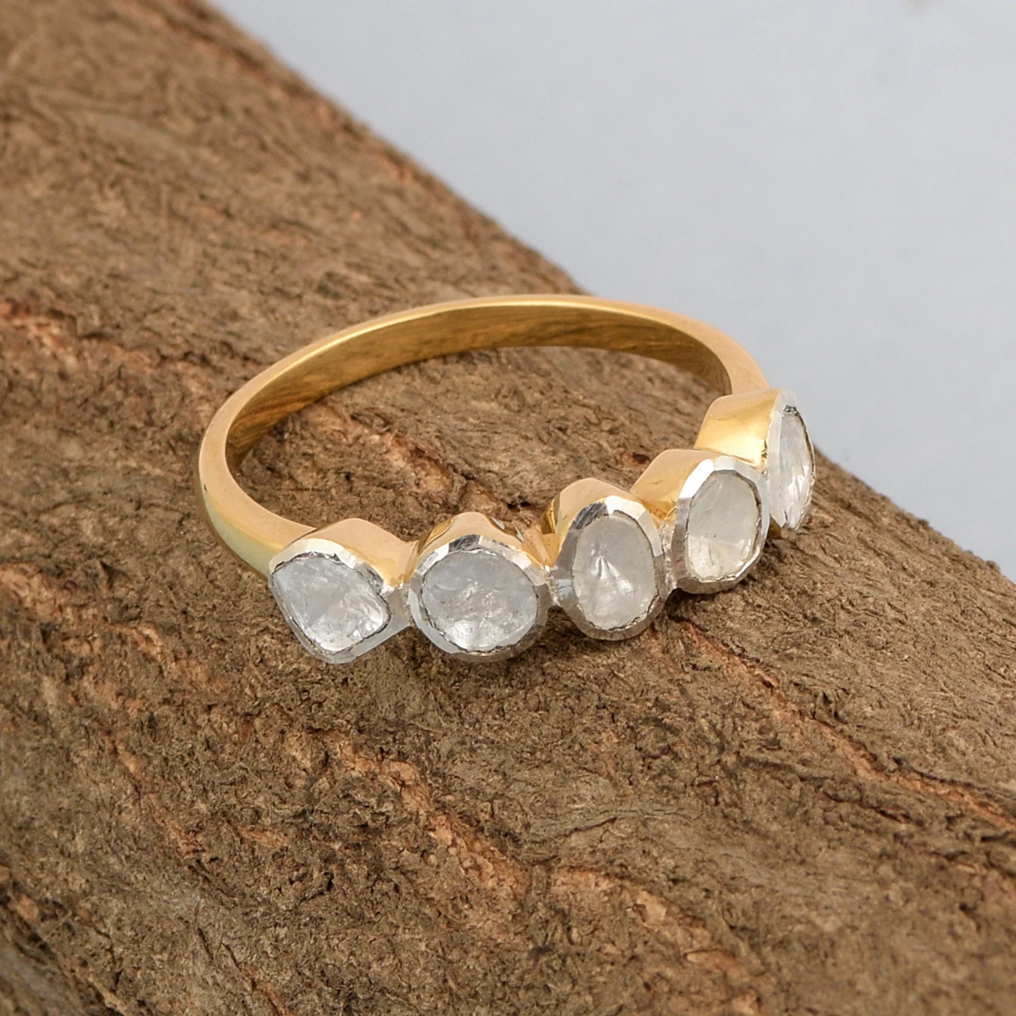 925 Sterling Silver Polki Diamond Ring J42263