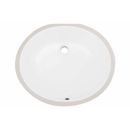 Oval Undermount Sink Set in White Q498176