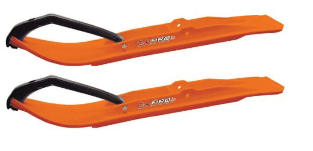 Orange XT Snowmobile Skis with 8" Round Bars Complete Kit U526097