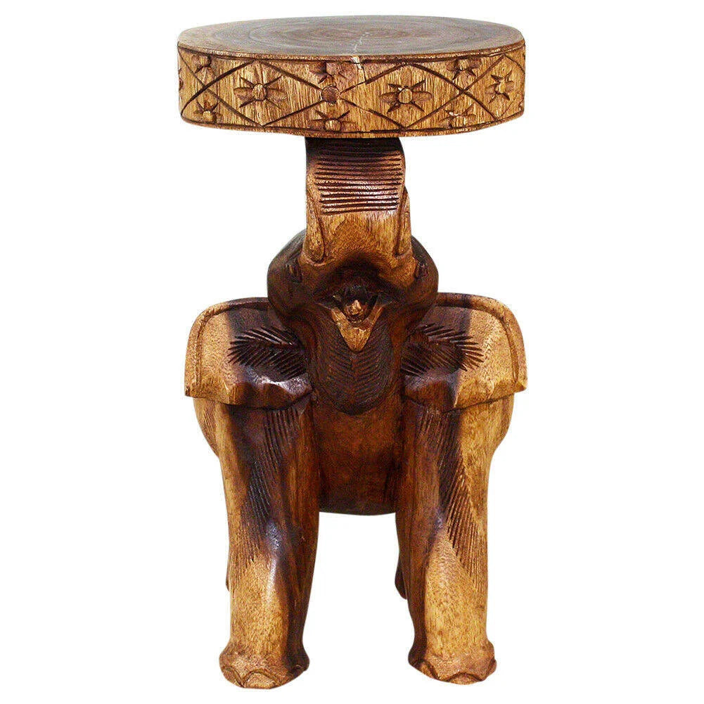 Walnut Oil Wood Elephant Stool G233