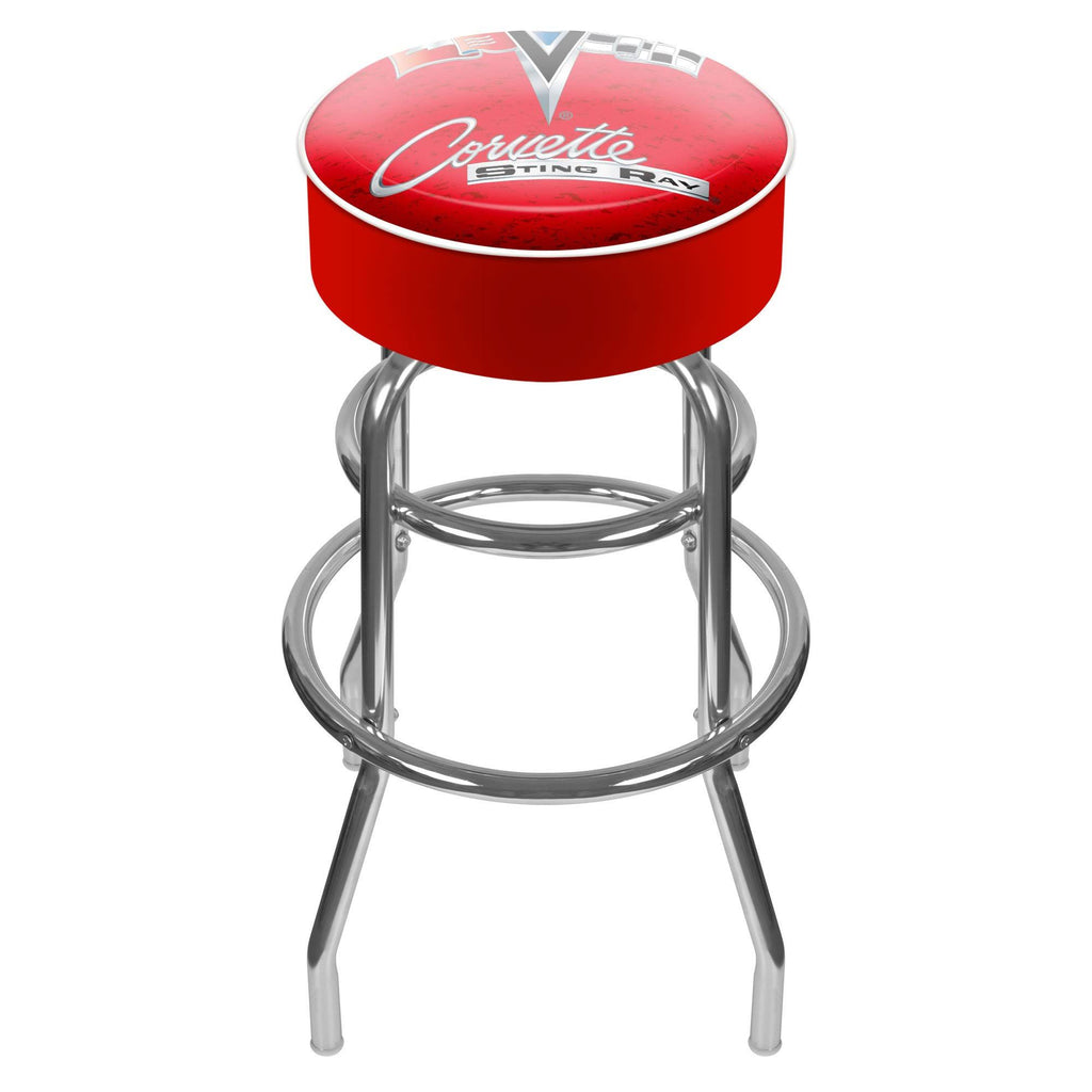 Red Padded Swivel Bar Stool C5477