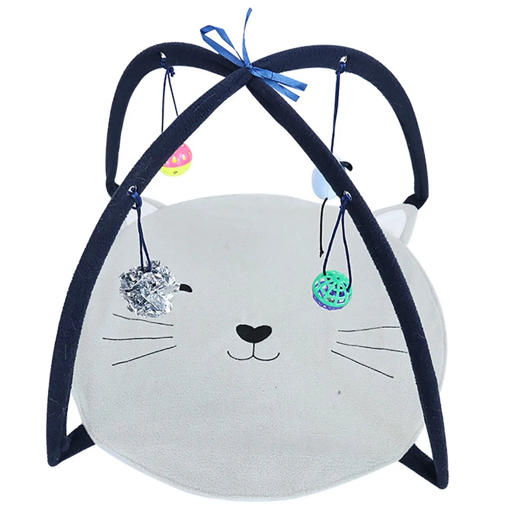 Foldable Cat Play Tent with Hanging Toys W396