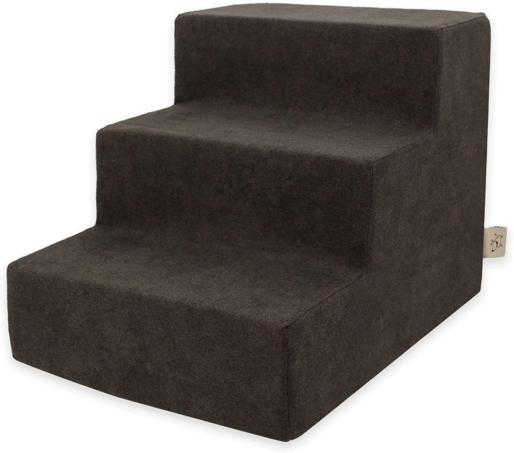 Gray 3-Step Pet Steps and Stairs with Foam, Pack of 2 P283153