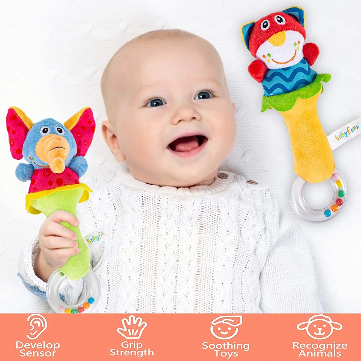 6 Pcs Baby Soft Rattle and Socks Toys Set C2929