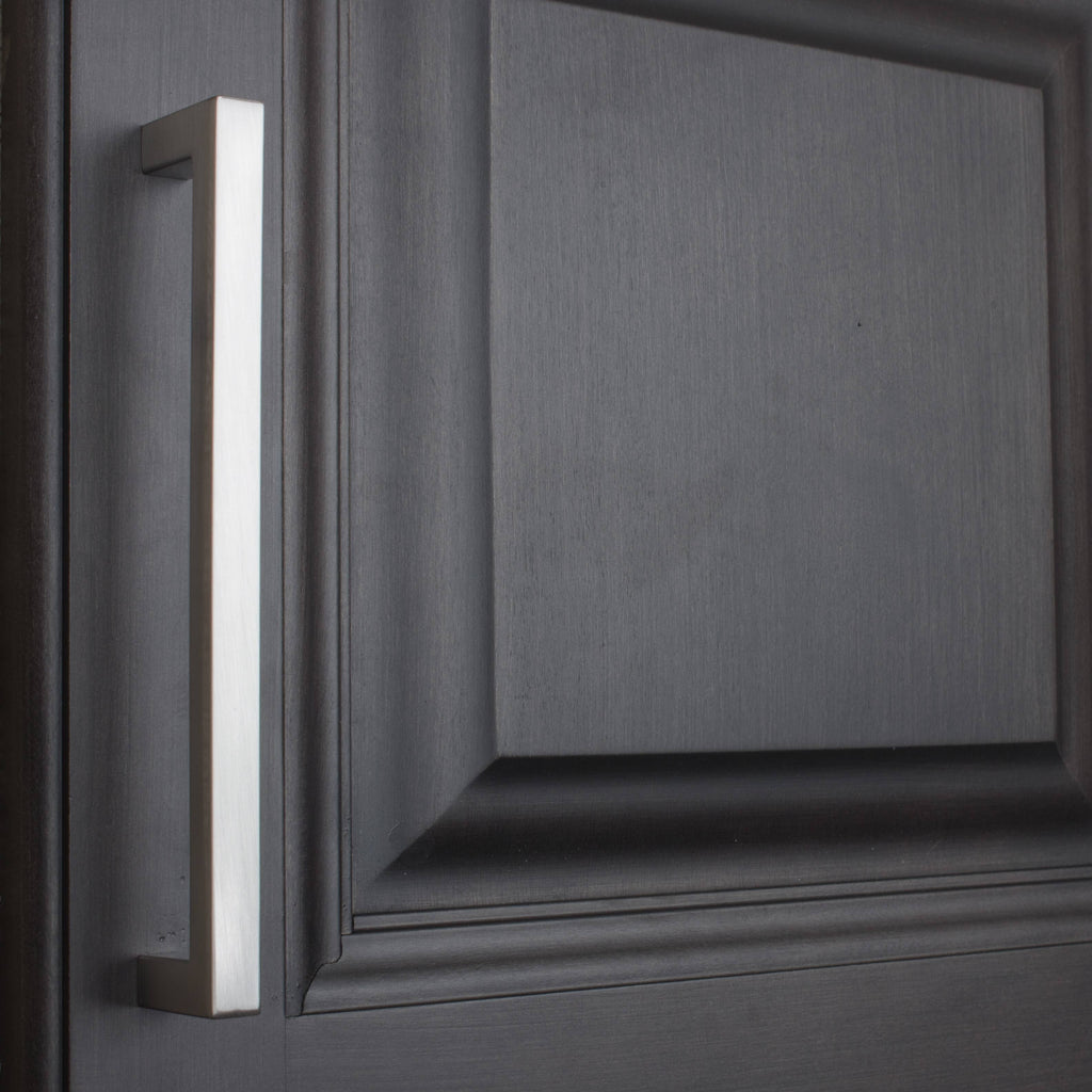 6.25-Inch Solid Square Cabinet Bar Pull Handle Satin Nickel - Pack of 25 A2221