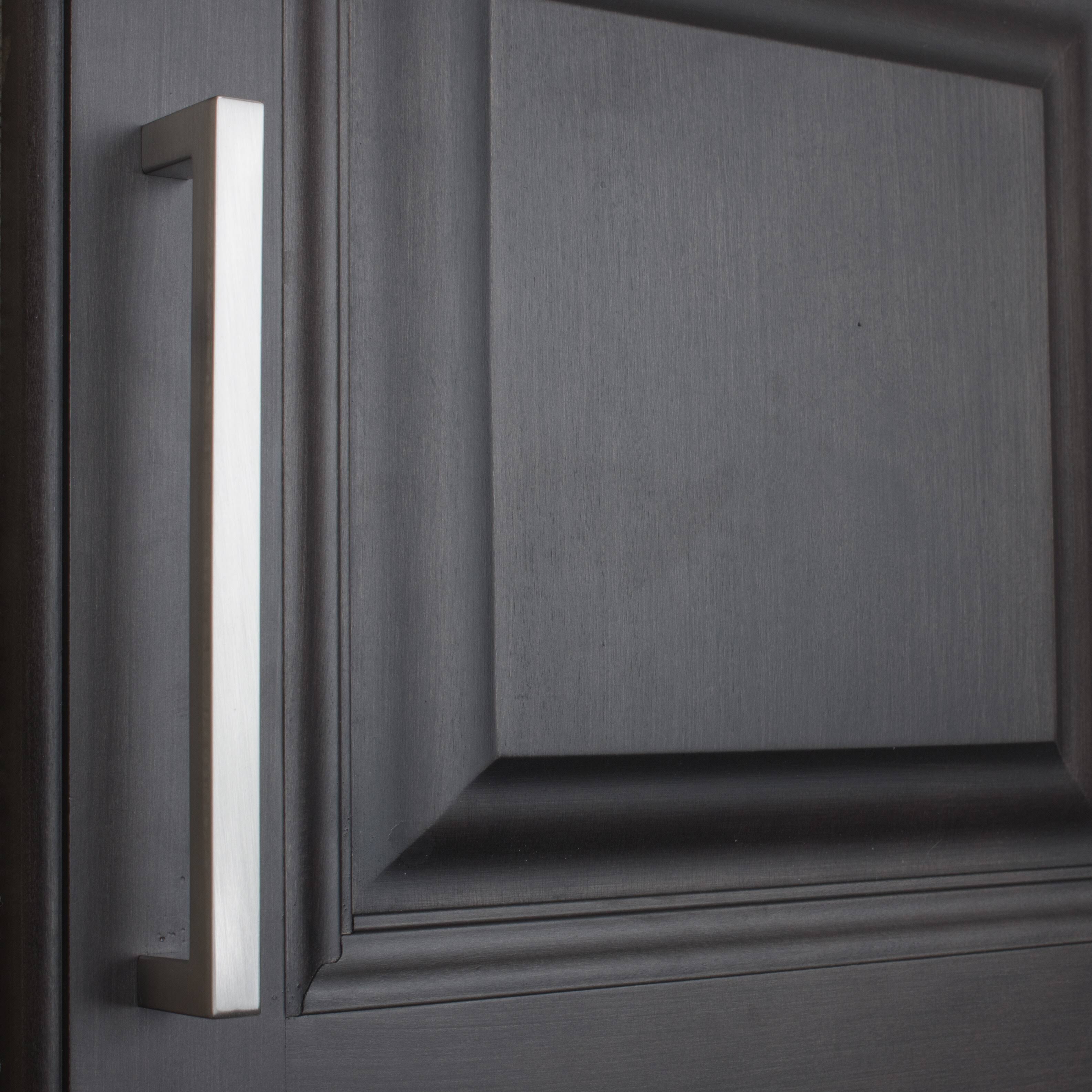 6.25-Inch Solid Square Cabinet Bar Pull Handle Satin Nickel - Pack of 25 A2221