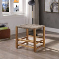 17.75&& Wide Square Footstool Ottoman Sand J46916