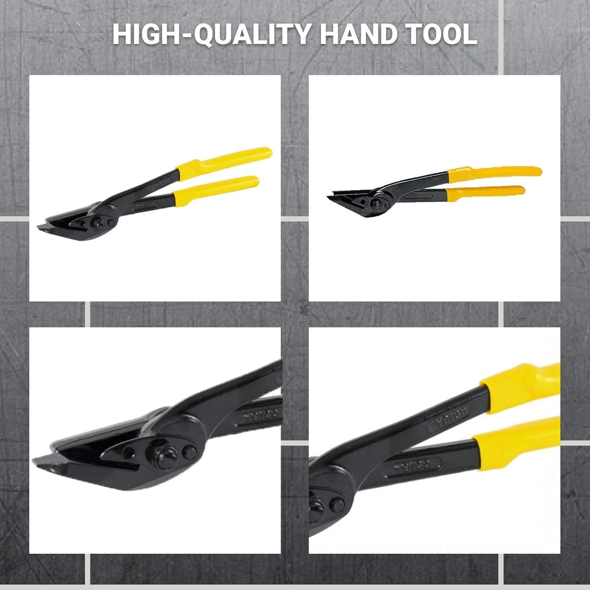 Strapping Cutter for Steel, PET, PP Banding, Carbon Steel Drop Forged, PVC Grips, Pack of 2 P9964