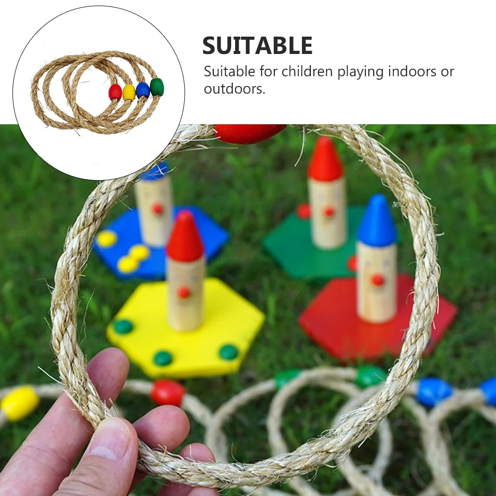 30 PCS Natural Rope Throwing Toss Rings U9825