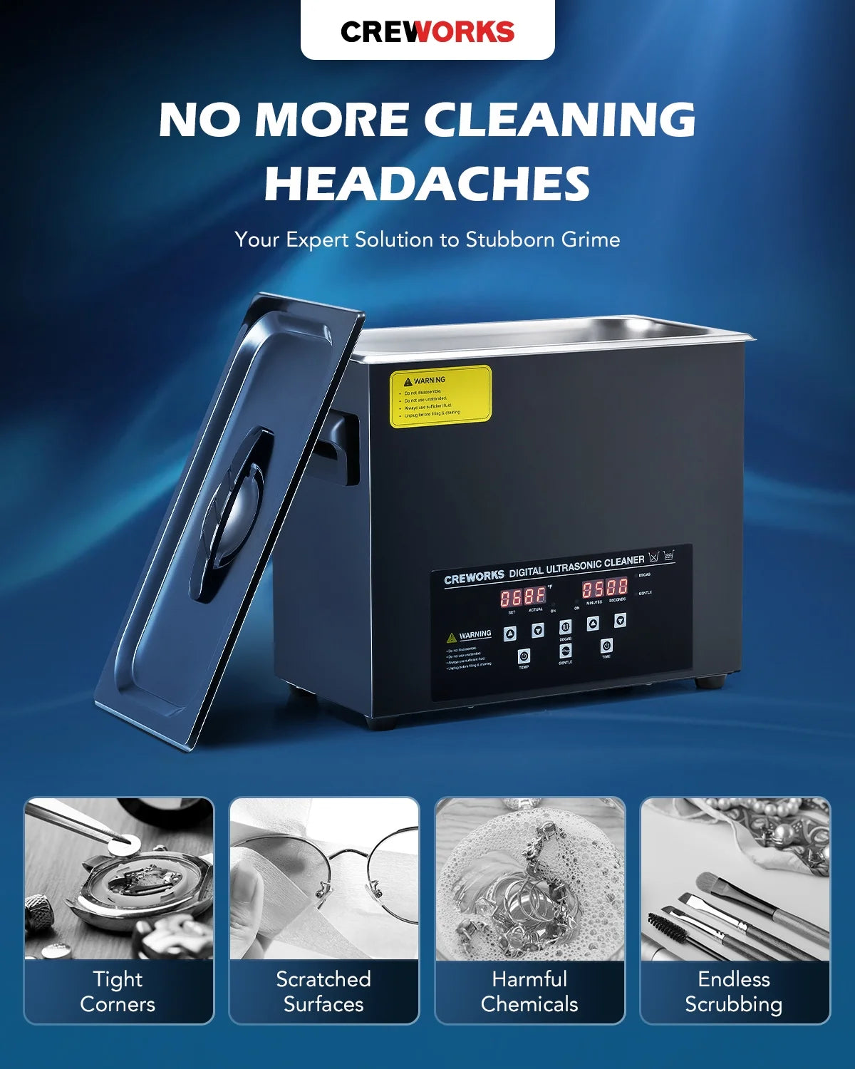 6L Digital Ultrasonic Cleaner with Control Panel E390