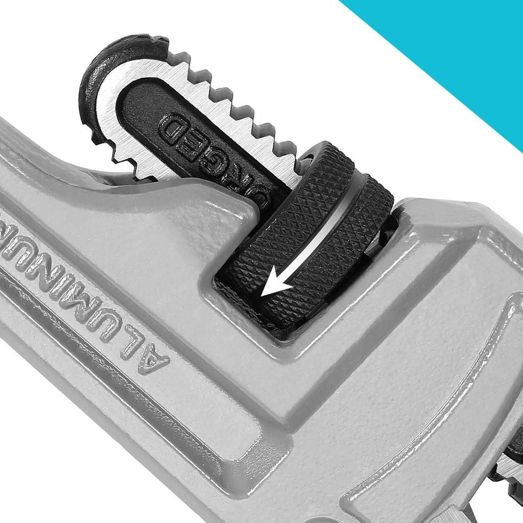 24-inch Heavy Duty Aluminum Straight Pipe Wrench, Adjustable, Drop Forged, Pack of 2 S462404