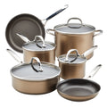10 Piece Hard Anodized Nonstick Cookware Set P407208