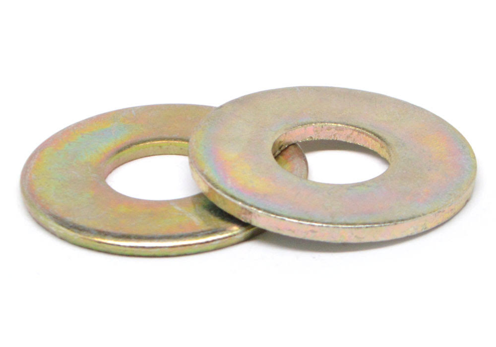 7/16x22 Grade 8 Flat Washer Yellow Zinc Plated Pk 2400 S768705