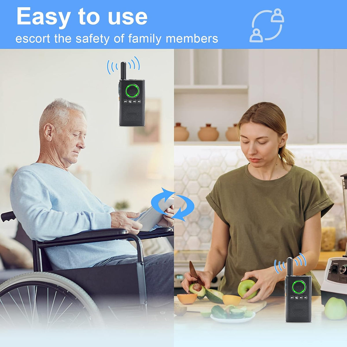 Wireless Call Button Alert System with 2 Way Radio W675021