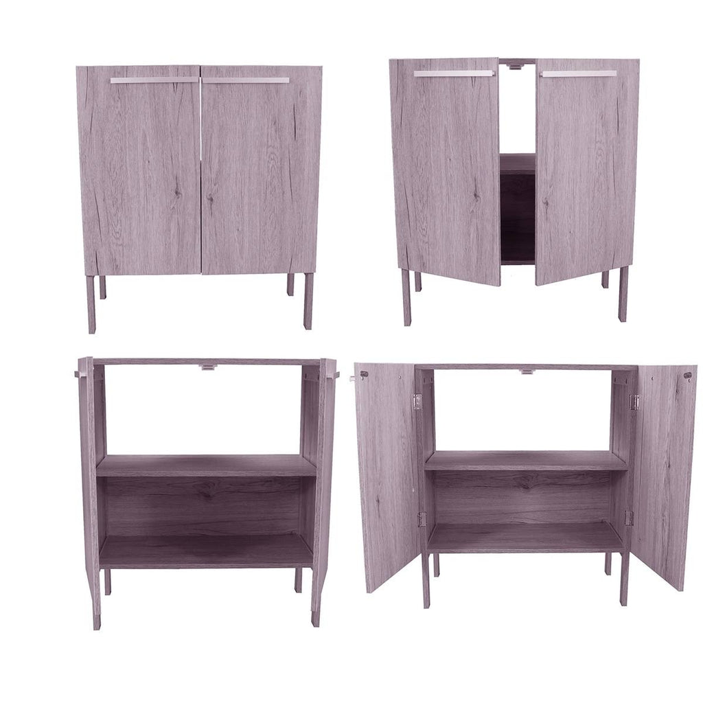 Oslo Gray Oak Under Sink Storage Cabinet O876