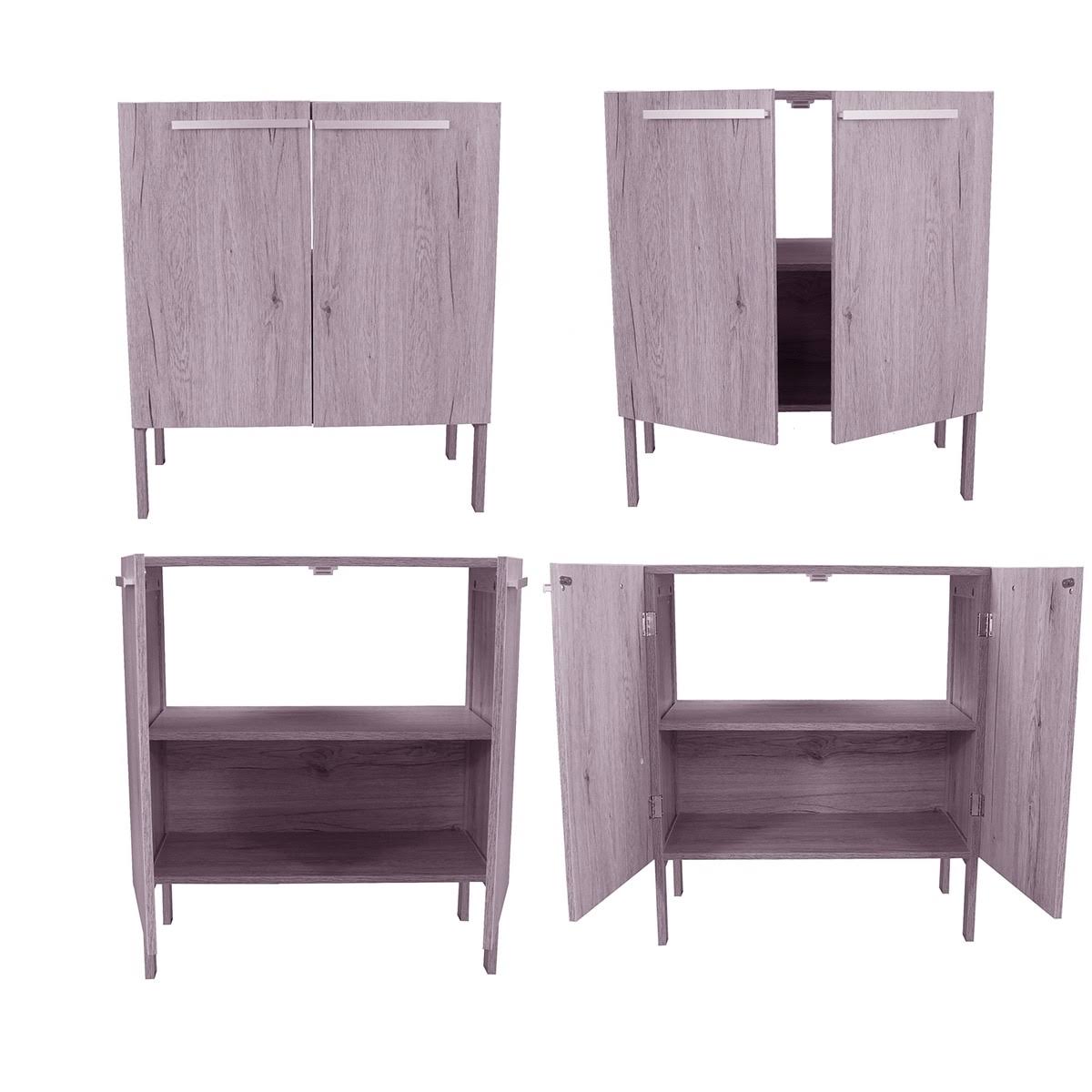 Oslo Gray Oak Under Sink Storage Cabinet O876