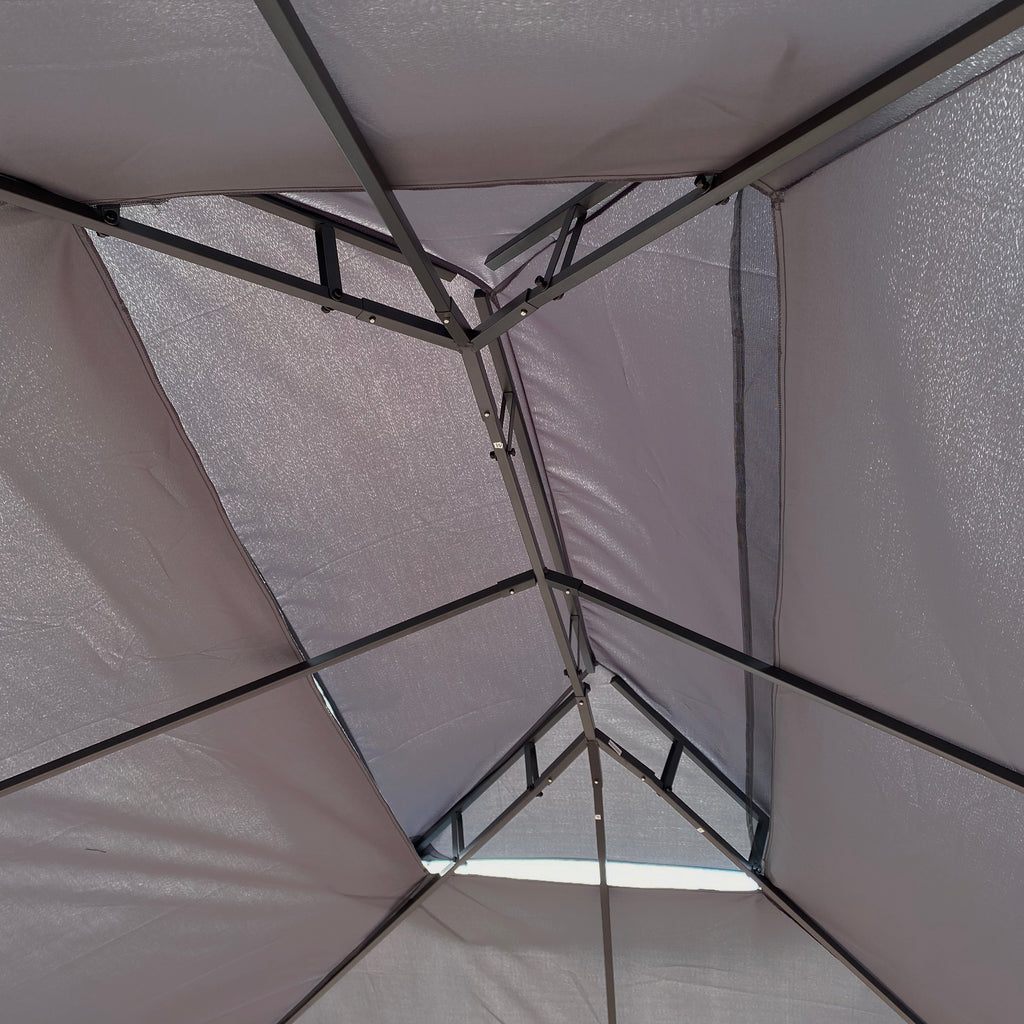 Gray 13x10FT Outdoor Patio Gazebo Canopy Tent Q5061