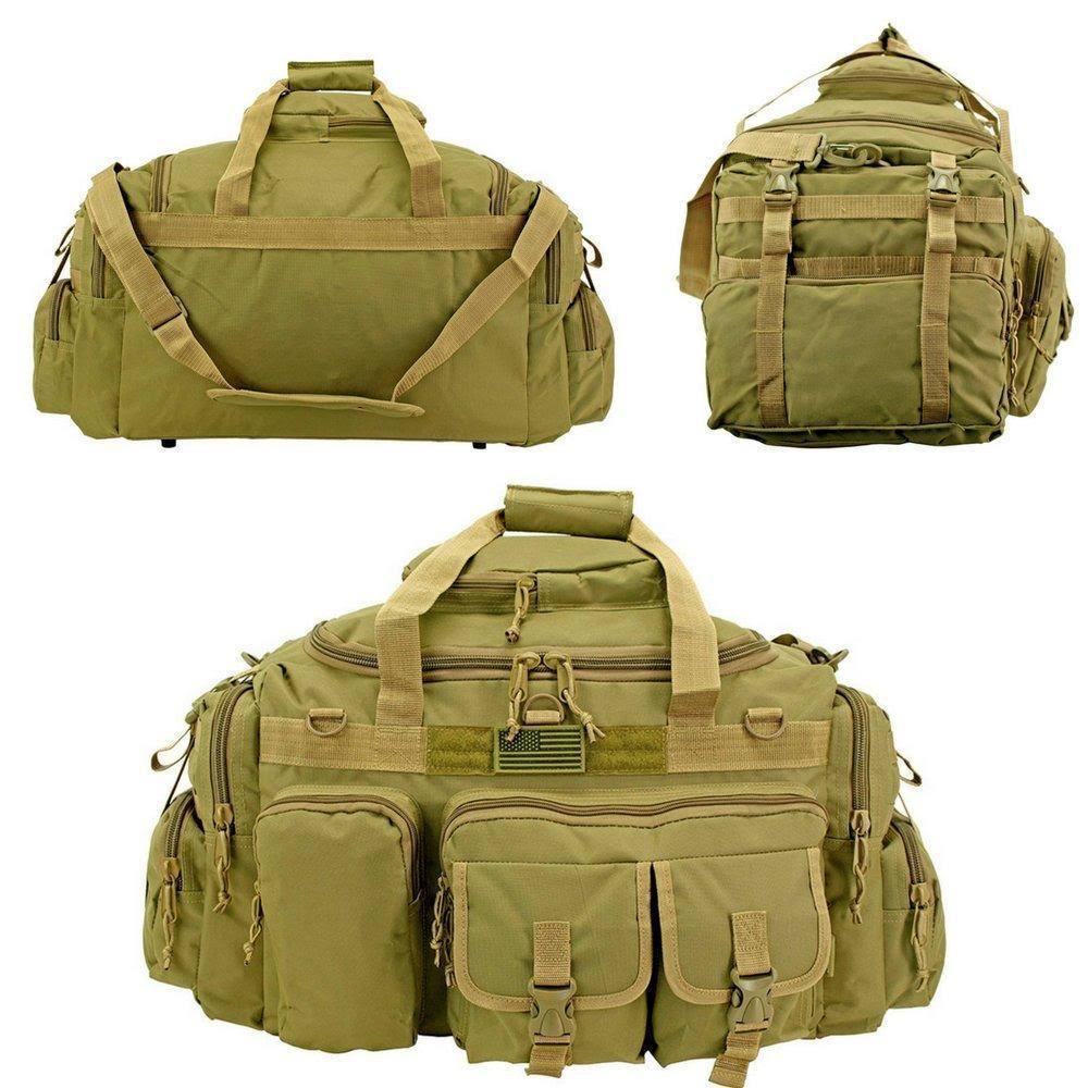 Black Tactical Multi-Pocket Duffel U1363