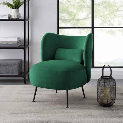 Green Velvet Barrel Chair D2313