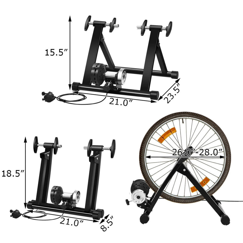 Foldable Bike Trainer Stand with 8 Resistance Levels T402879