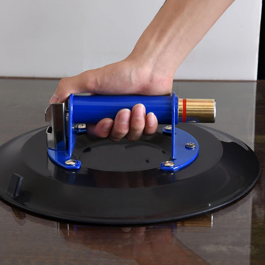 12 Super Strong Glass Suction Cup Vacuum Glass Lifter with Metal Handle and Brass Pump I492