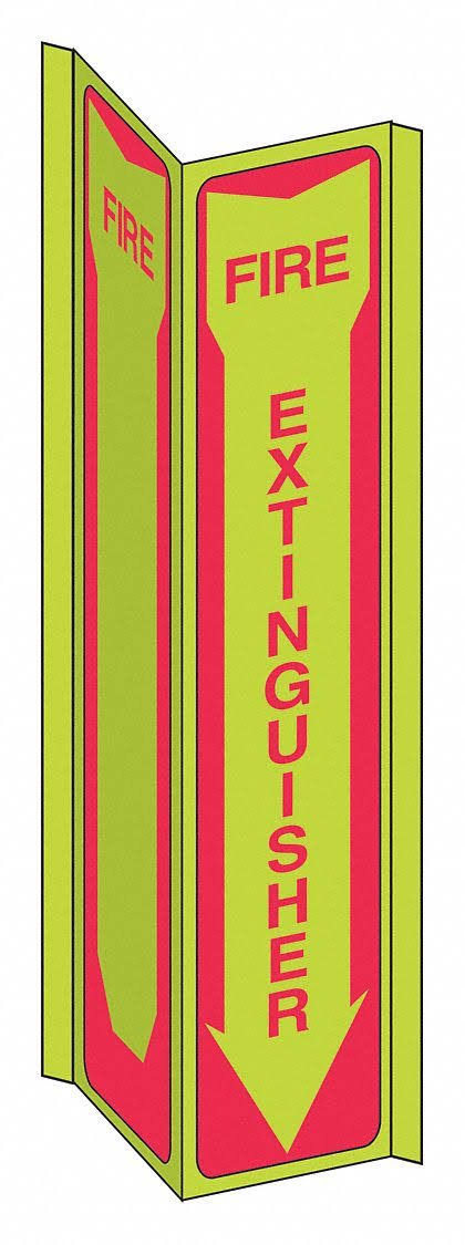 Fire Extinguisher Sign, 18 x 7-1/2in I93923