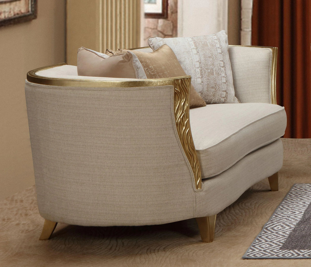 Beige 3Pcs Sofa Set X9029