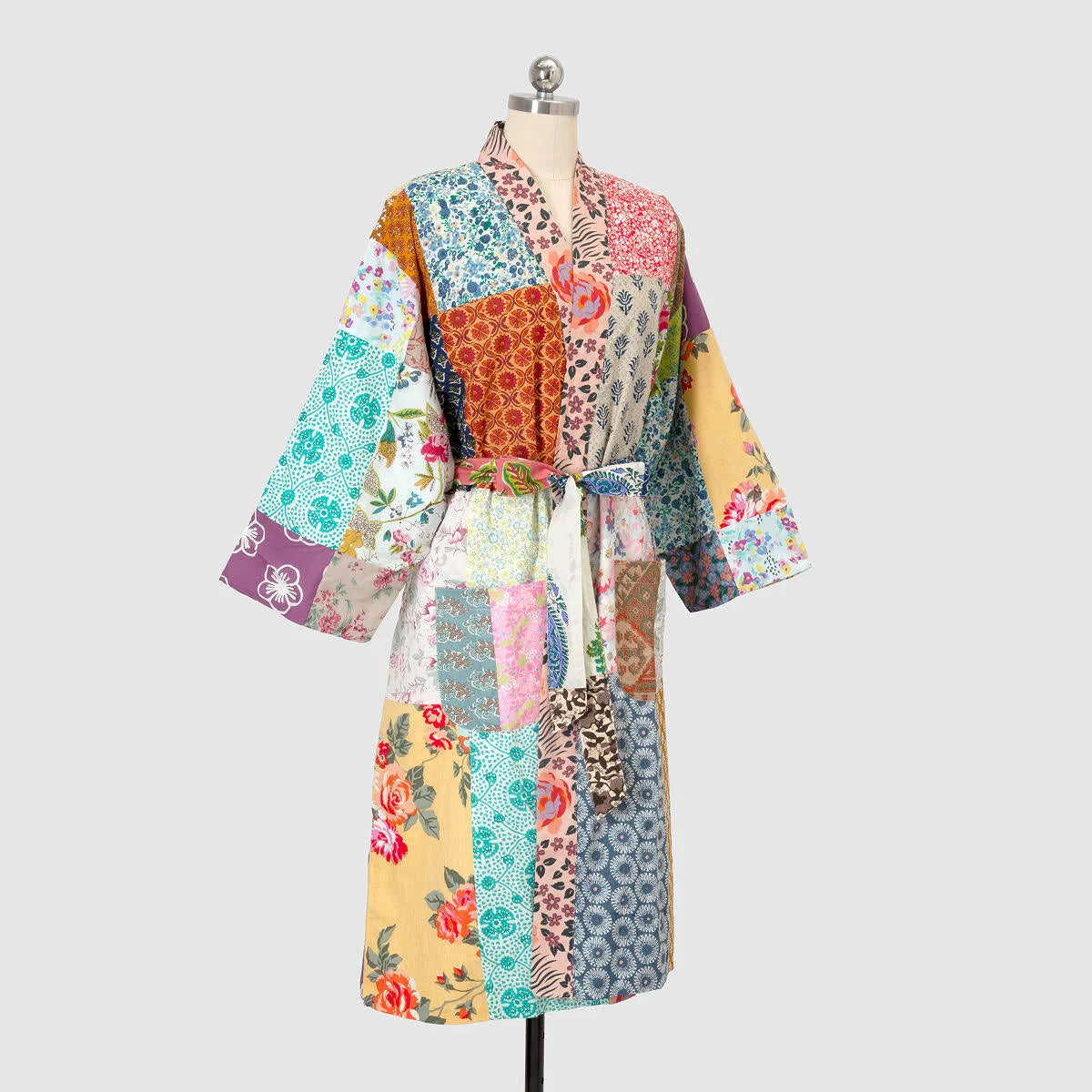 Repurposed Cotton Sari Robe Q1242
