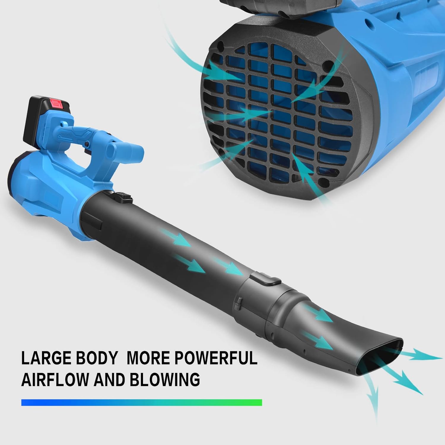 Cordless Leaf Blower with 4.0Ah Battery & Charger, 2 Section Tubes, 6-Speed Dial, Pack of 2 R68139