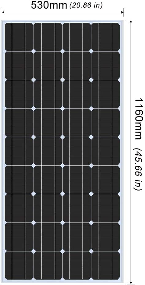 200W 12V Monocrystalline Solar Panel Starter Kit with 20A Charge Controller D130