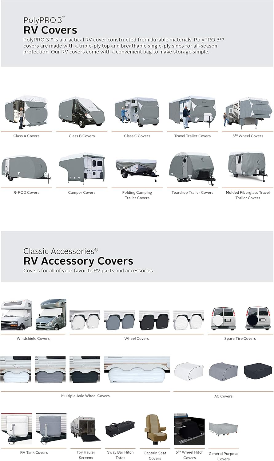 Grey Class C RV Cover Y260125